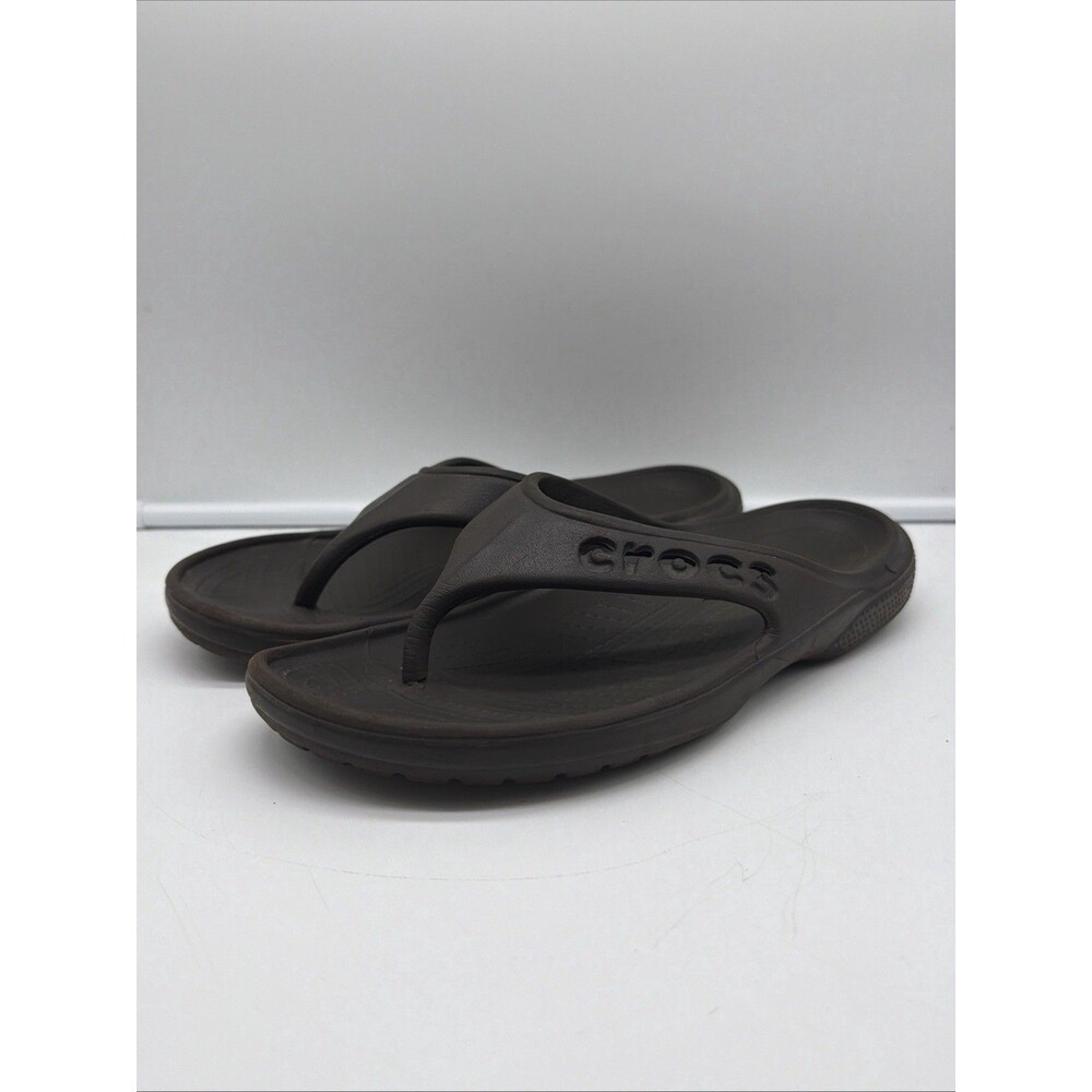 Crocs Baya Flip Flops Men's Size 6 Women’s Size 8 Brown